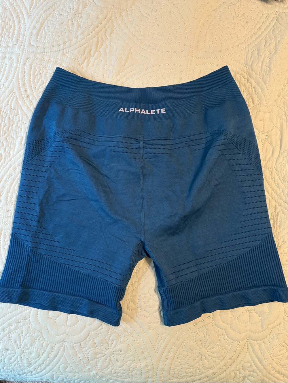 Alphalete Women's Deep Blue Seamless Bike Shorts